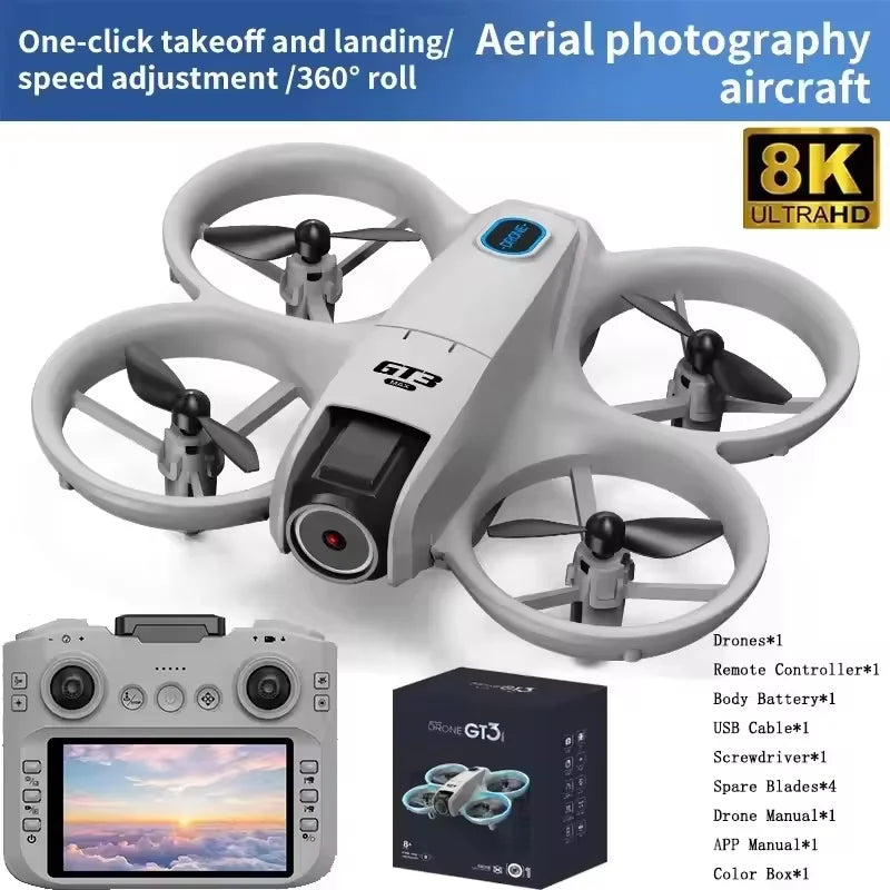 GT3 Mini Drone with 8K Dual Camera