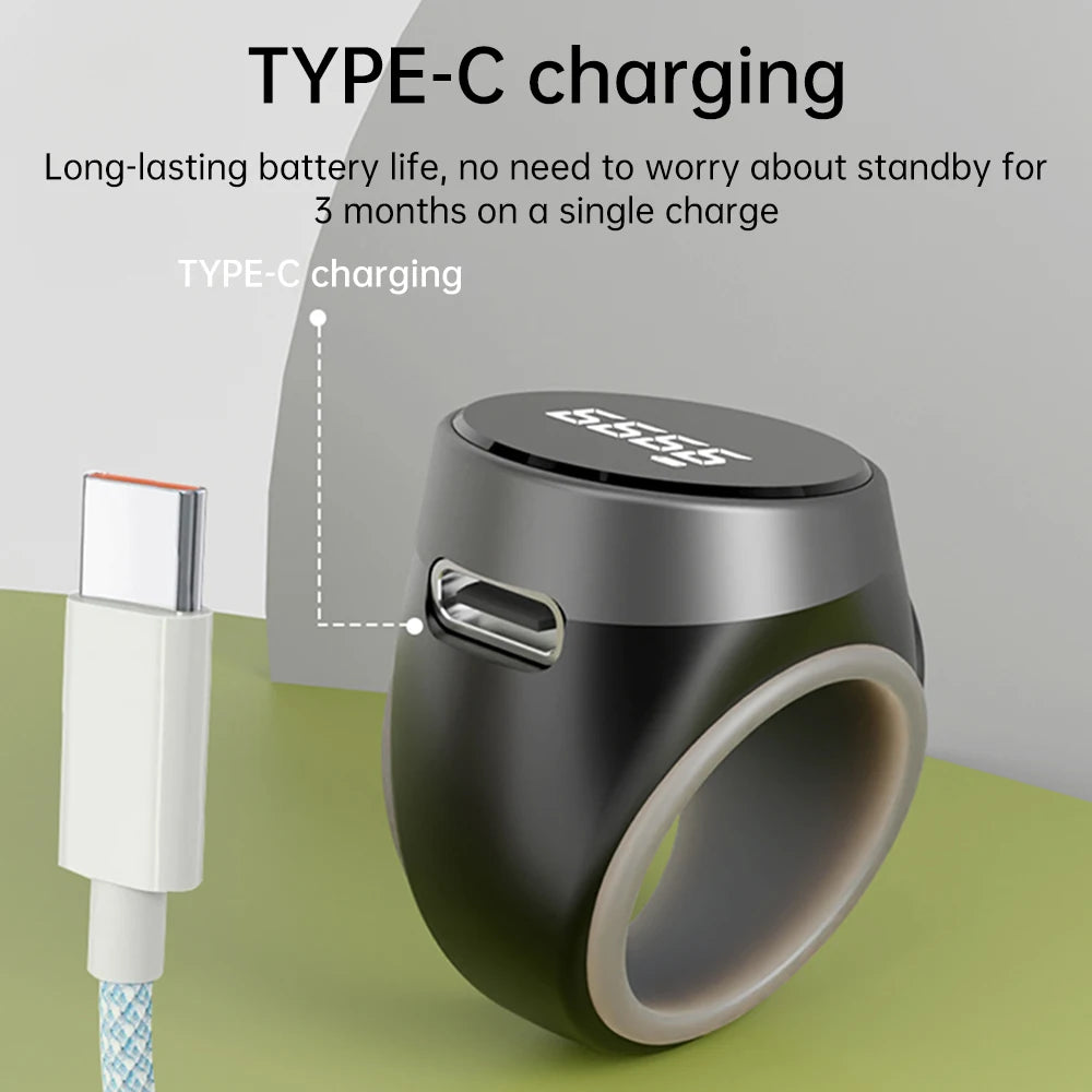 OLED Smart Zikr Ring with Bluetooth App