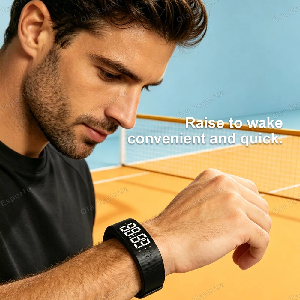 LED Vibrating Alarm Watch with Pedometer