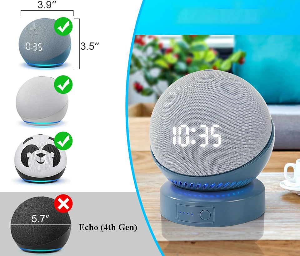 5200mAh Battery Base for Echo Dot 4th & 5th Gen