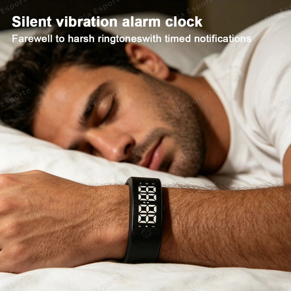 LED Vibrating Alarm Watch with Pedometer