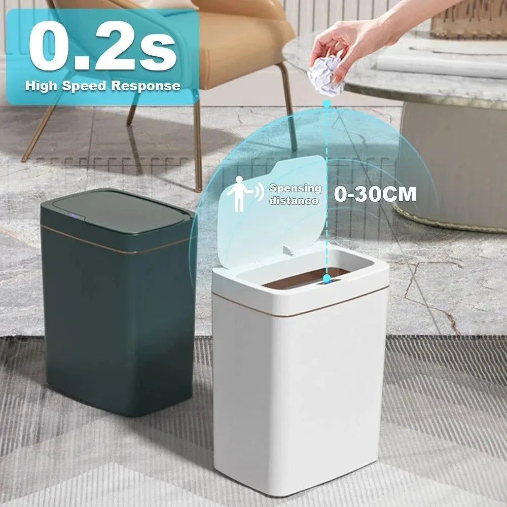 Touchless Smart Bathroom Trash Can – 15L
