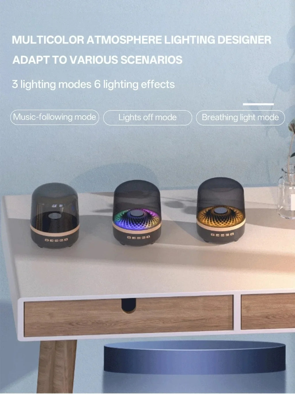 Portable Bluetooth 5.3 Soundbar with RGB Light