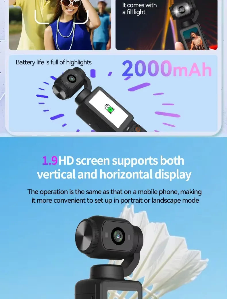 5K Vlog Camcorder with Image Stabilization