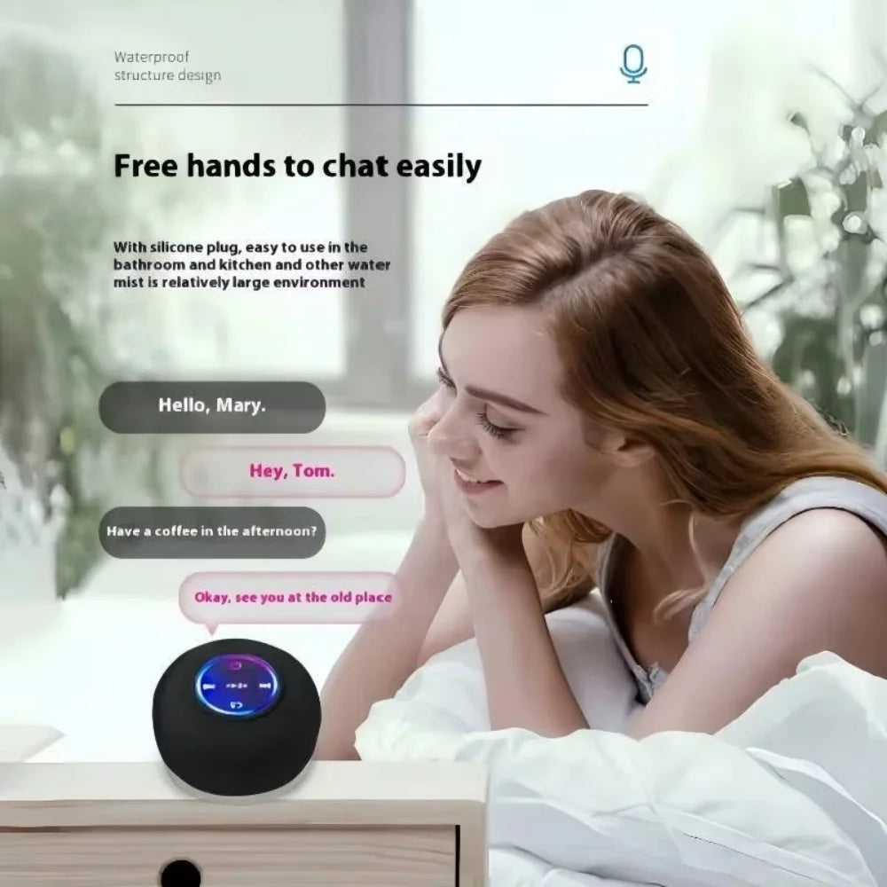 Mini Suction Cup Bluetooth Speaker – IPX4 Waterproof