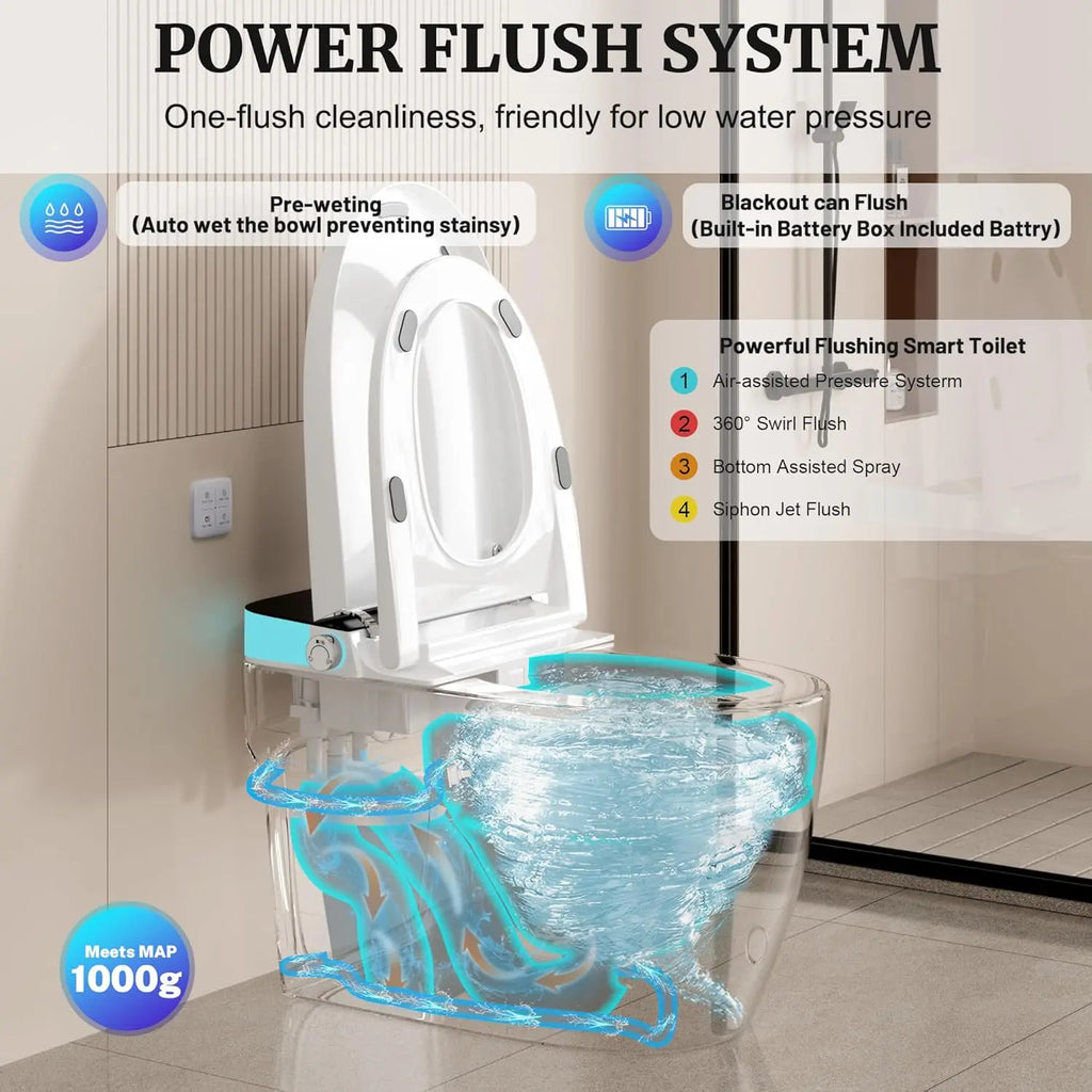 Smart Toilet with Heated Seat & Auto Flush