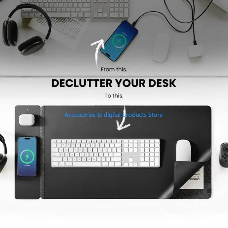 Gaming Mouse Pad with 15W Wireless Charger – 77JD