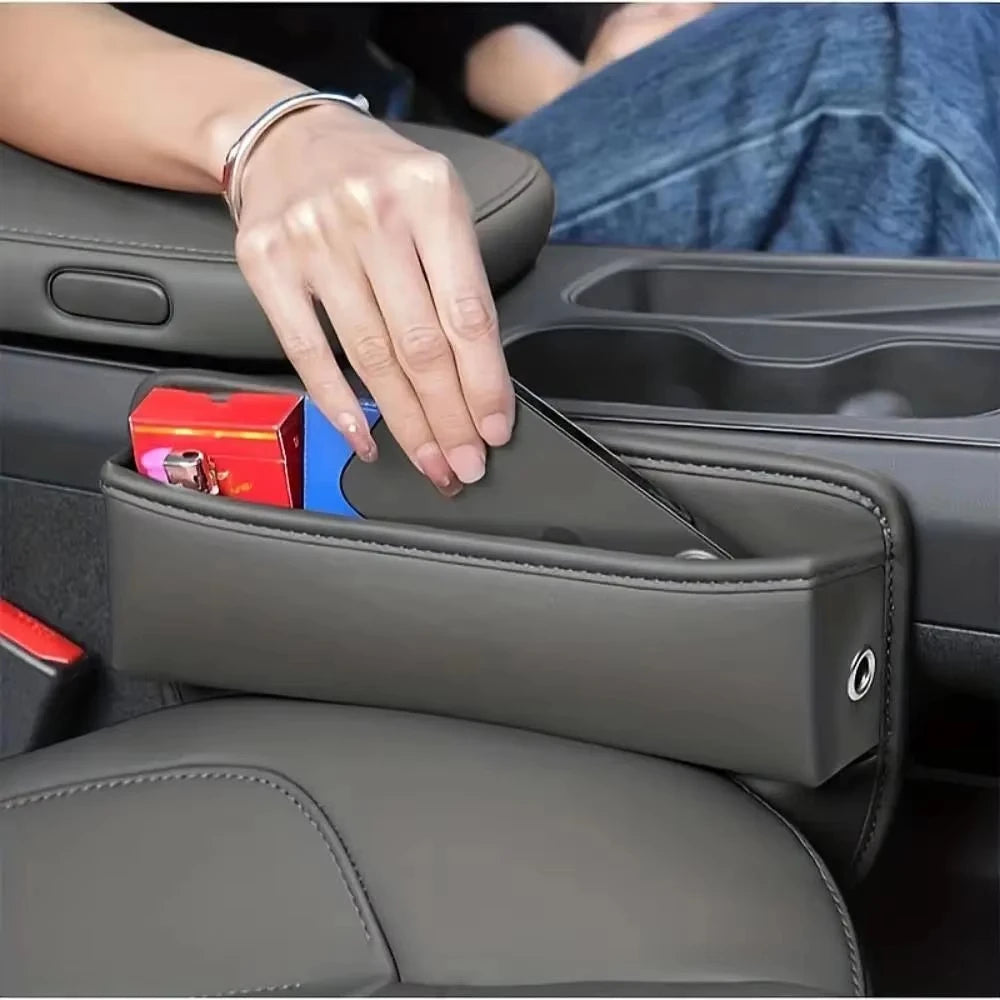 PU Leather Car Seat Gap Storage Box