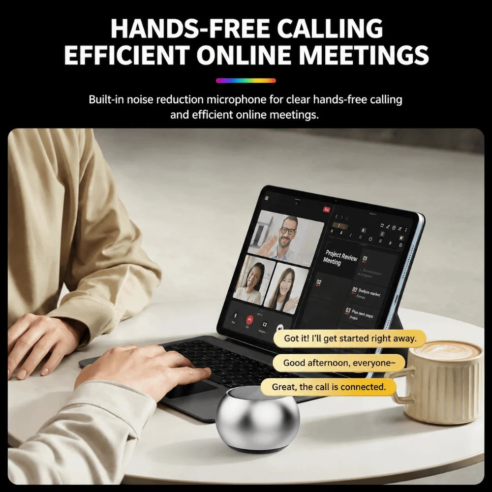 Metal Portable Bluetooth Speaker – TWS Pairing