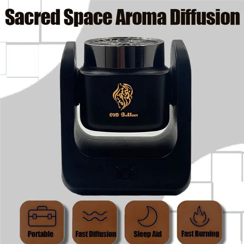 A25F Rotating Electric Bakhoor Burner for Car & Home