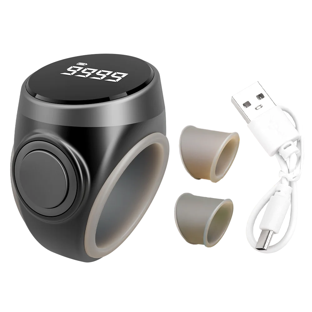 OLED Smart Zikr Ring with Bluetooth App