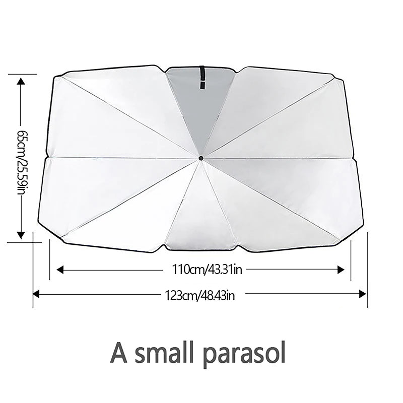 Car Sun Shade Umbrella – Silver