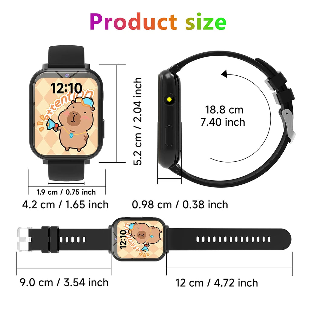 Kids Smart Watch Games Camera Flashlight Sleep Monitoring High-capacity Battery Step Counter Boy Girl Children Smartwatch Gifts