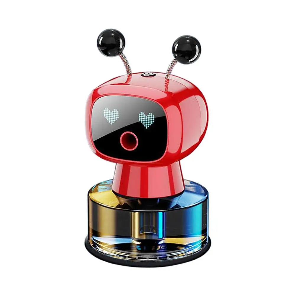 Smart Car Air Freshener AI Rechargeable Car Aroma Diffuser Smart eyes 4 Levels of Adjustable Intelligent Car Diffuser Gift