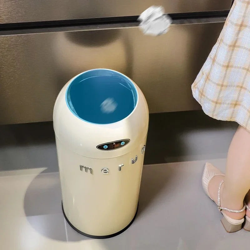 Smart Trash Can Stainless Steel Automatic Sensor Litter Bins Kitchen Bedroom Trash Cans Living Room Garbage Can Toilet Rubbish