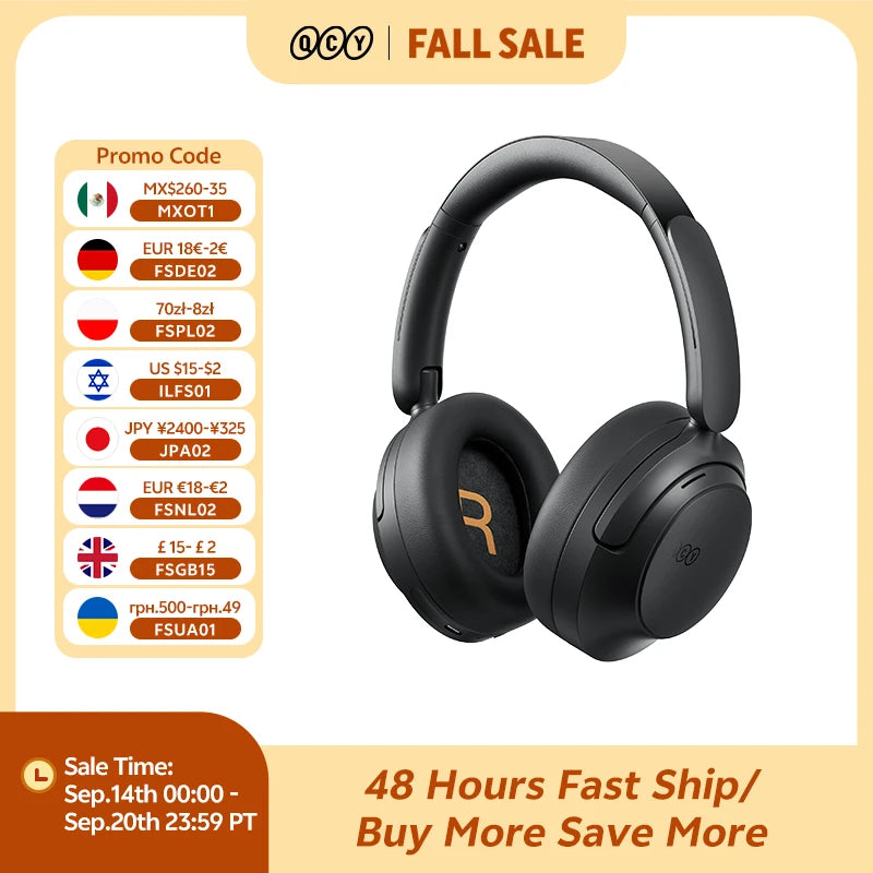 QCY H3S Adaptive ANC Headphones – Hi-Res LDAC