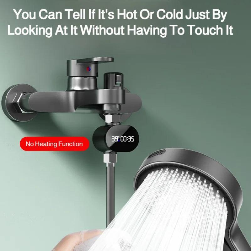Smart Shower Head With Temperature Display Bath Thermometer Real Time Monitor Safe Anti Scald Water Saving Shower Accessories