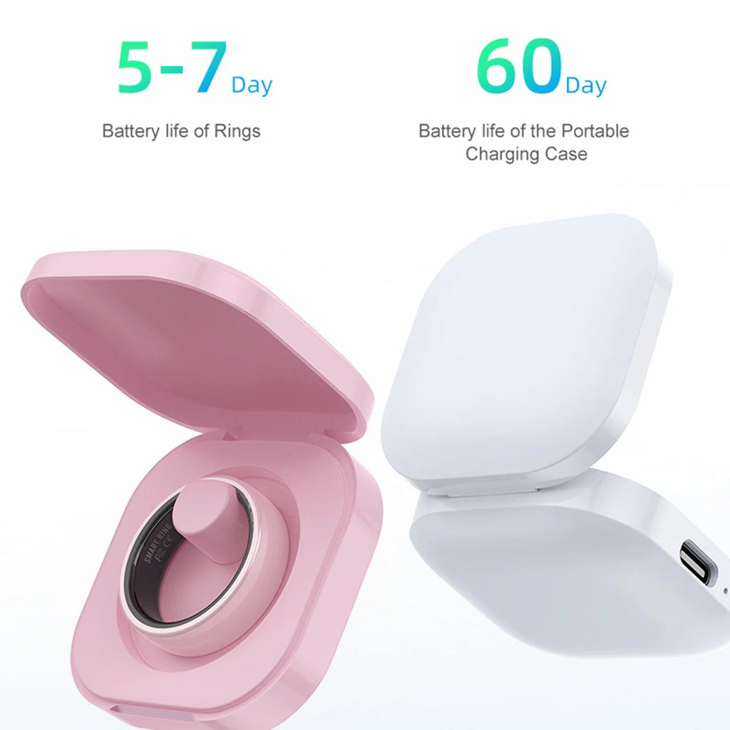 Smart Ring For Men Women With Charging Case,Couple Space Interaction,Health and Sleep Monitor,Multi Sport Mode,5ATM Waterproof