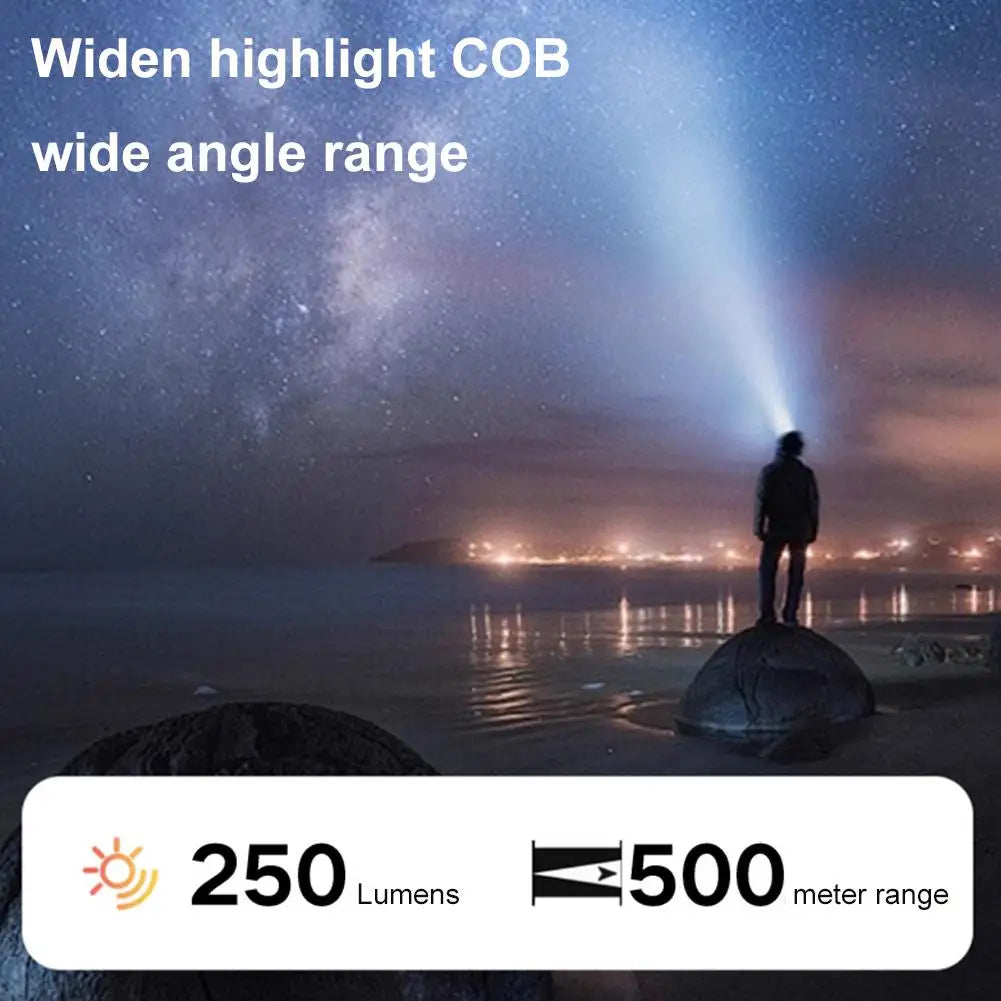 Smart Motion Sensor Hat Clip Light USB Rechargeable LED Headlamp with Red Light Waterproof Cap Lamp for Fishing Camping