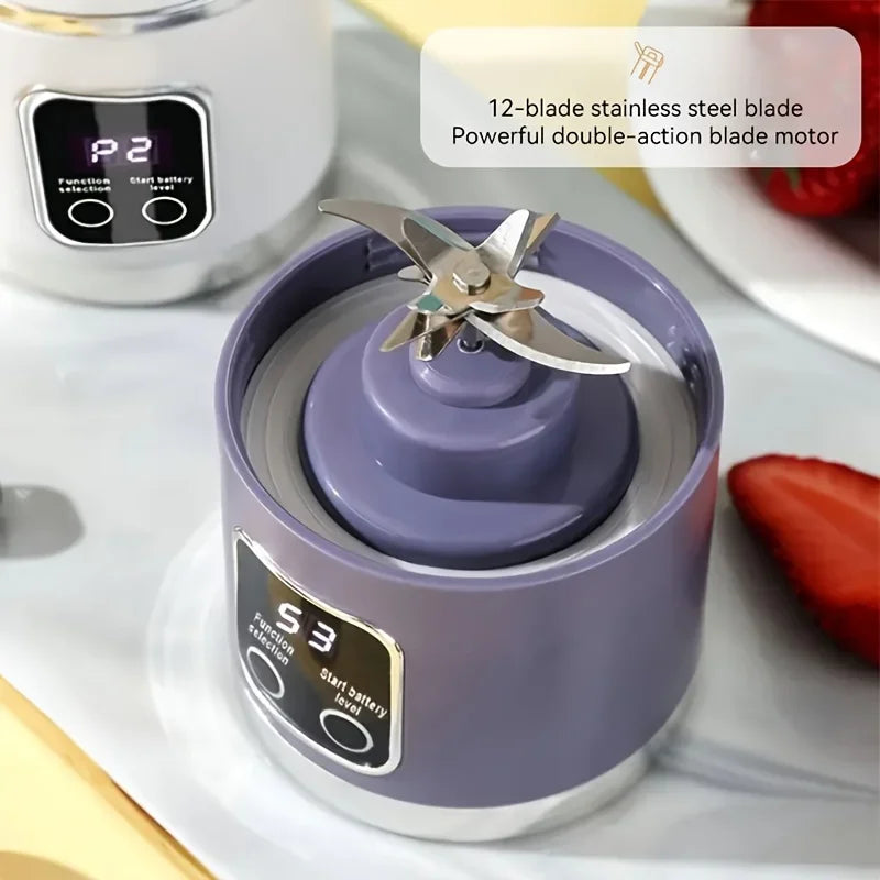 Mini Blender with Digital Display – 12 Blades