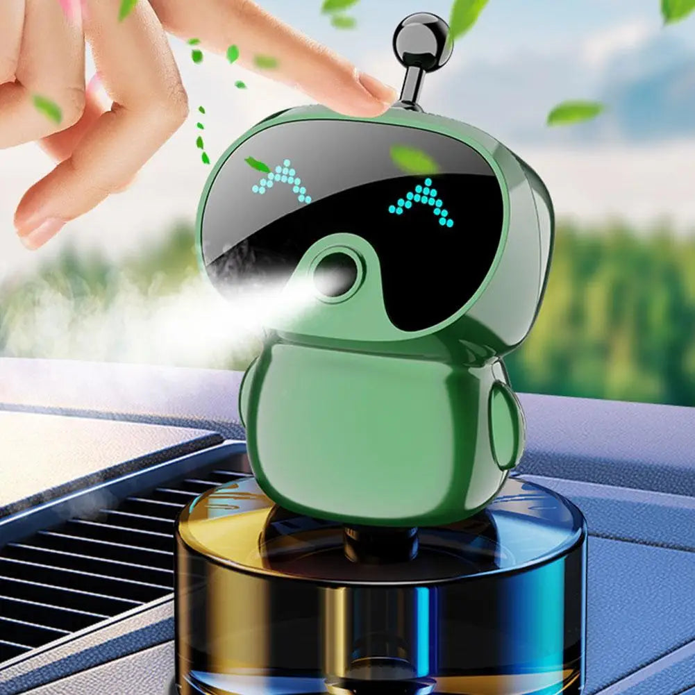 Smart Car Air Freshener AI Rechargeable Car Aroma Diffuser Smart eyes 4 Levels of Adjustable Intelligent Car Diffuser Gift
