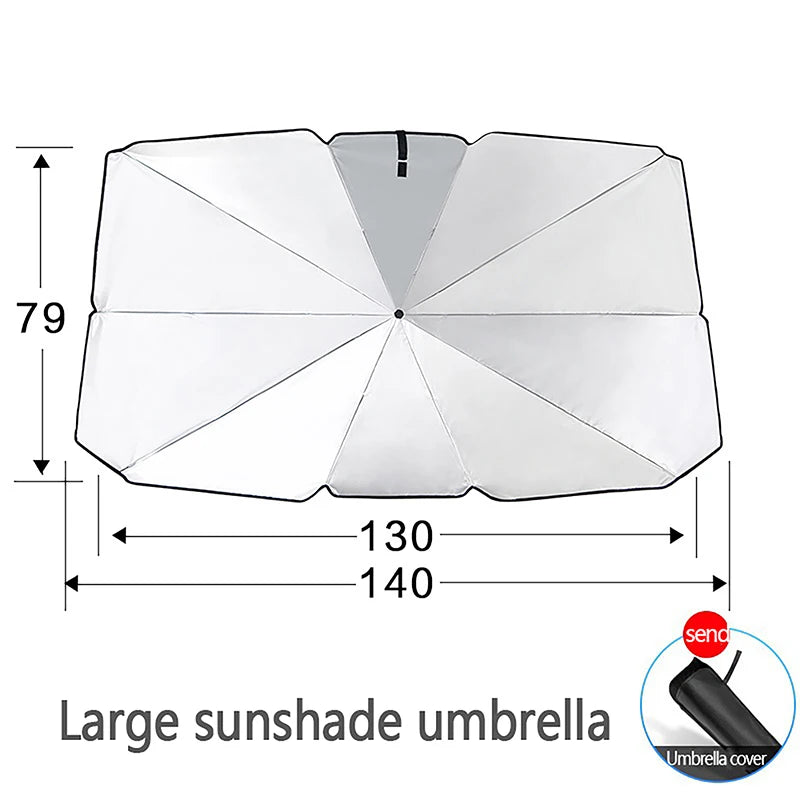Car Sun Shade Umbrella – Silver