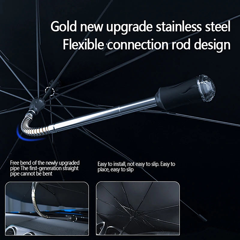 Car Sun Shade Umbrella – Silver