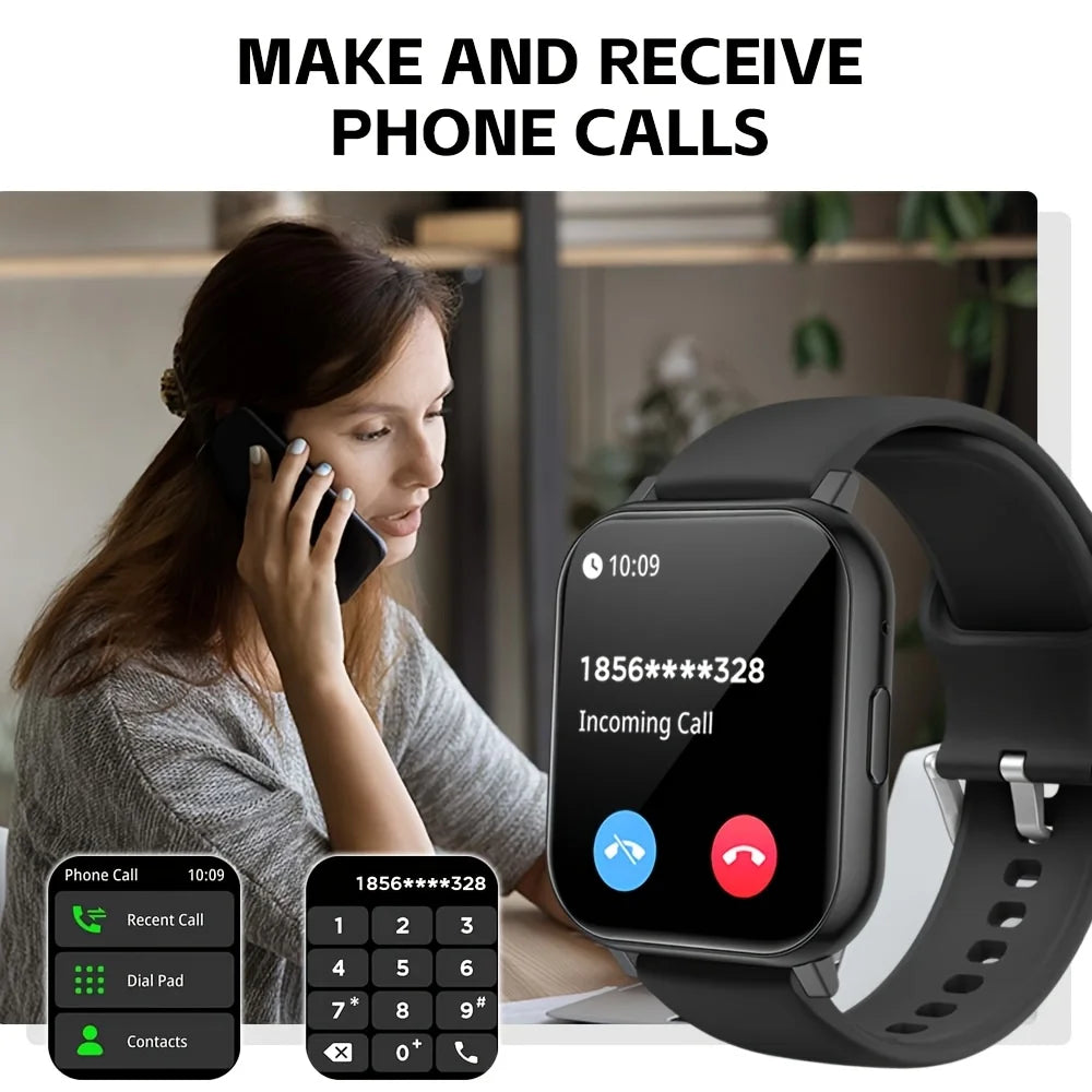 Smart Watch, 1.83-Inch Touch Screen, with Call/Message Reminders, Multi-Dial/Multi-Sports Modes/Pedometer/Activity Tracking