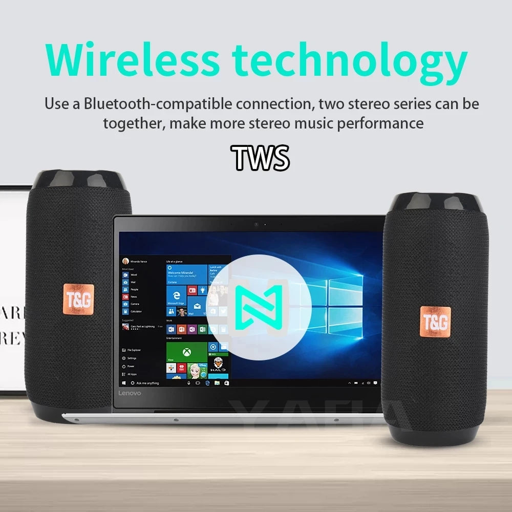 Portable Wireless Bluetooth Speaker with FM Radio