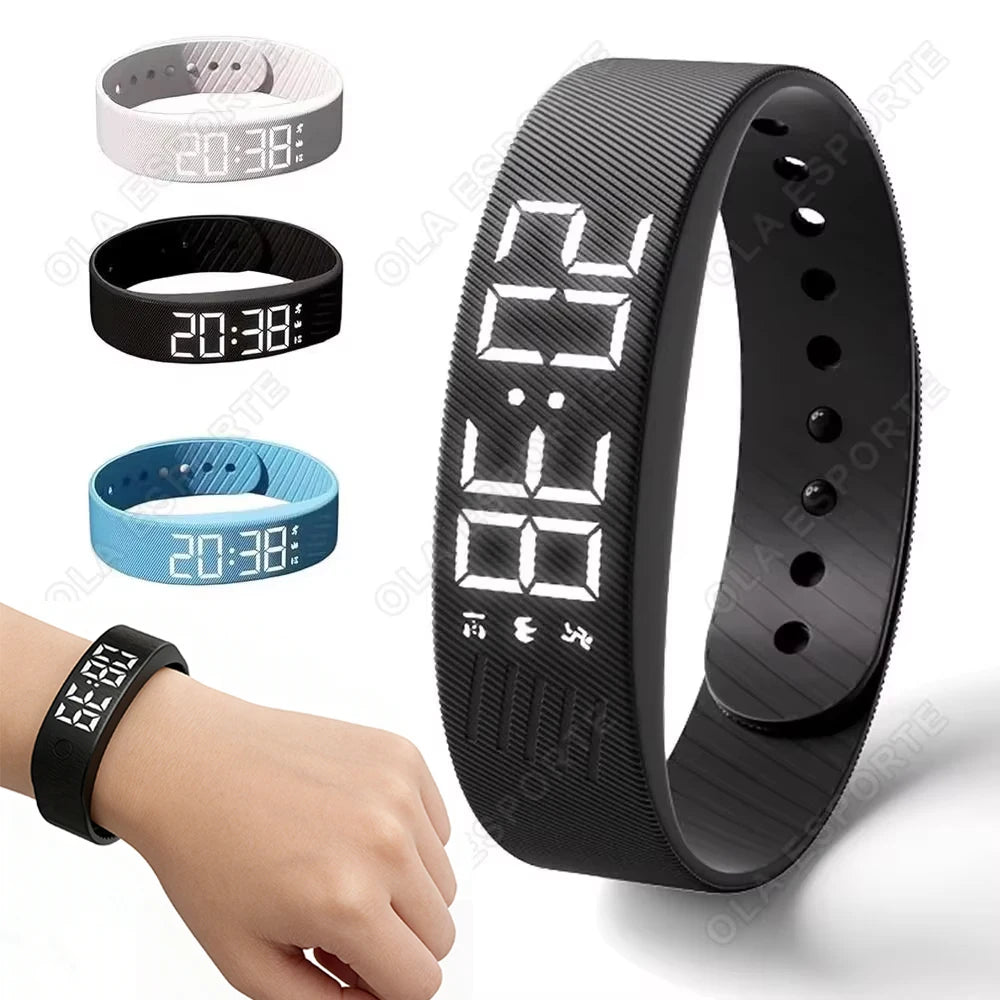 LED Vibrating Alarm Watch with Pedometer