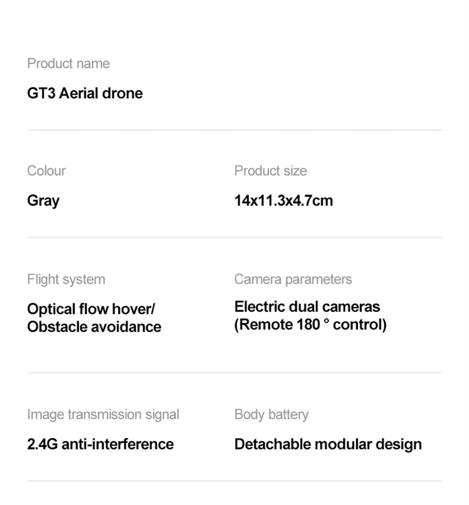 GT3 Mini Drone with 8K Dual Camera
