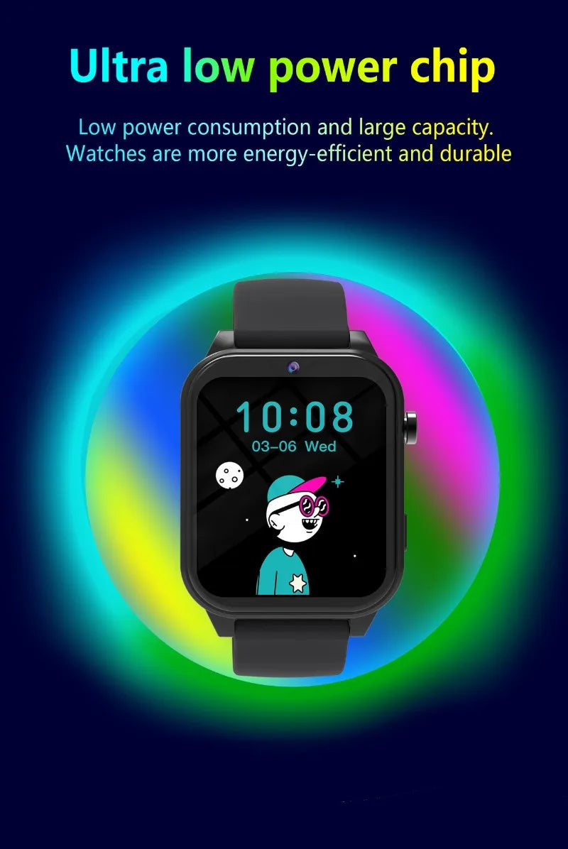 Smartwatch Children's Games Watch 1.83 Inch Display Screen Sleep Monitor Camera Alarm Clock Kids Bracelet for Boys Girls Gifts