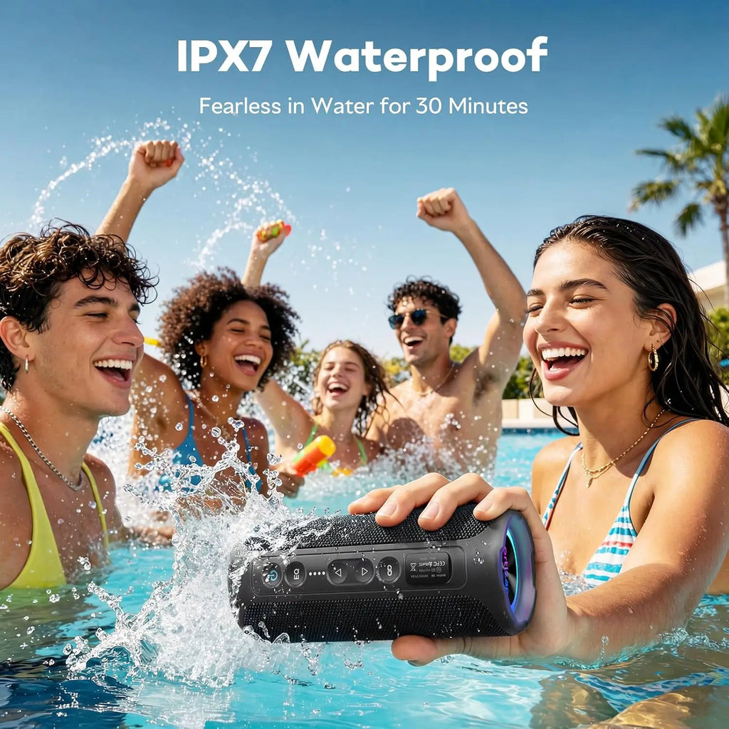 Ortizan 40W Outdoor Bluetooth Speaker – IPX7 Waterproof