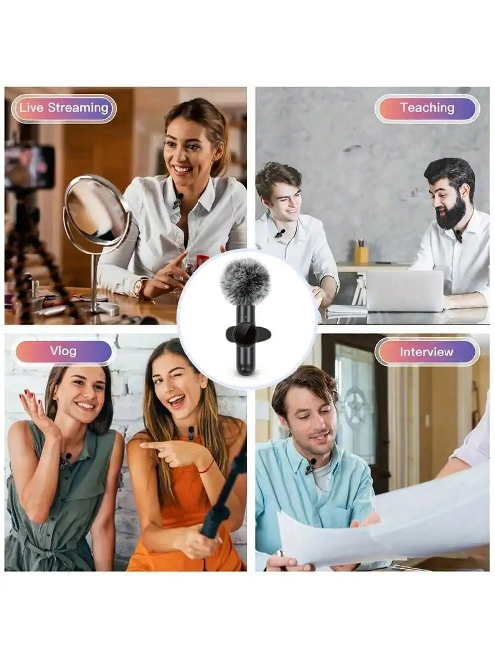 Wireless Lavalier Microphone for Phone (Type-C / iPhone)