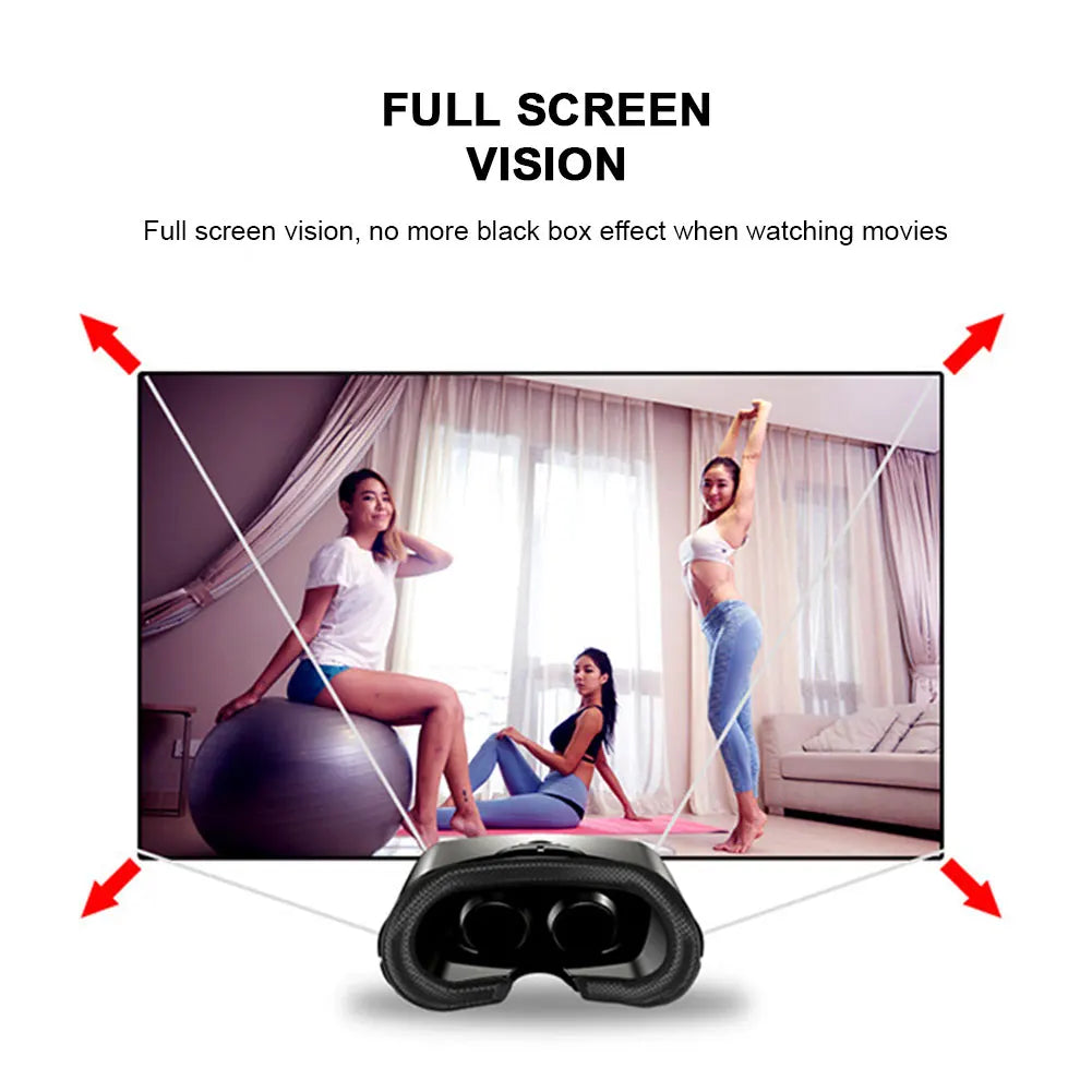 3D VR Headset for Phones – Headphone & Remote Bundles