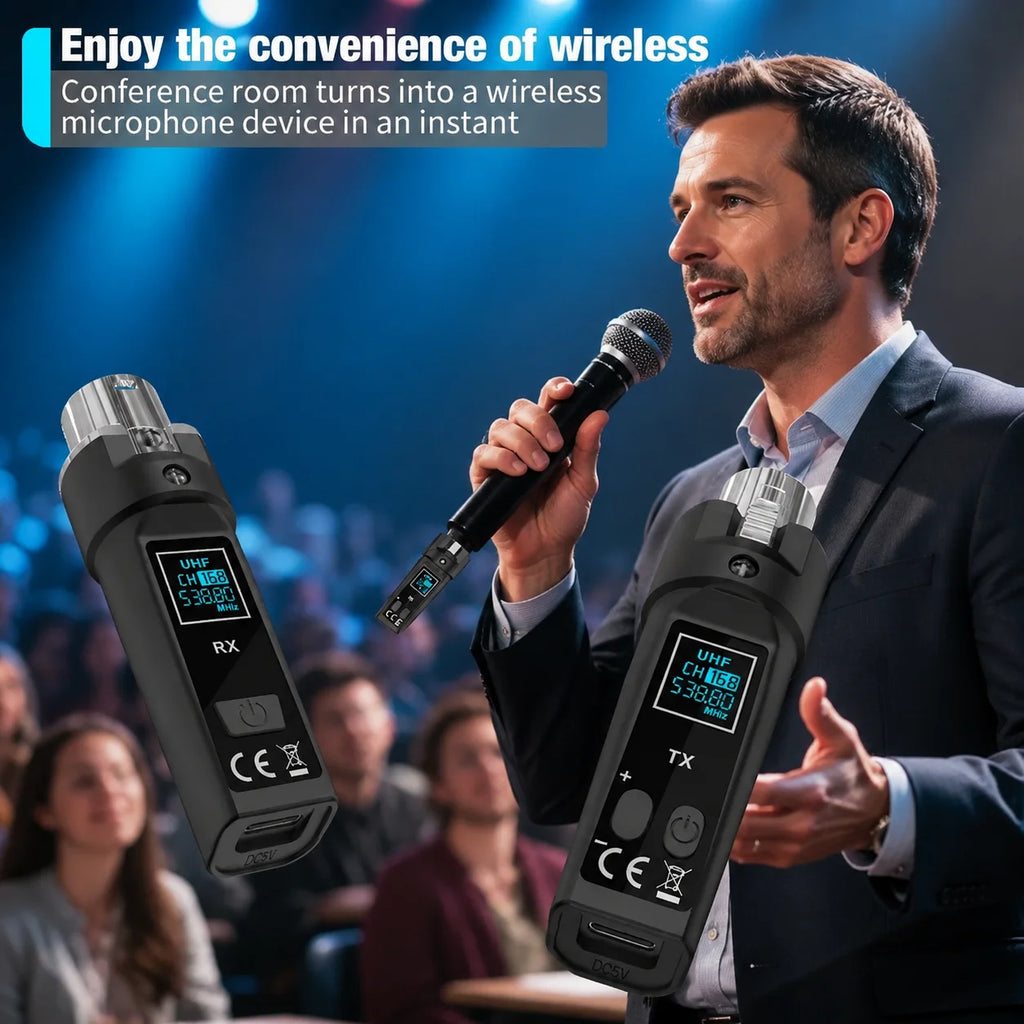 2.4G Audio Connection Adapter Set Compatible For Dynamic Mic Guitar Audio Mixer PA System Stage Audio Accessory