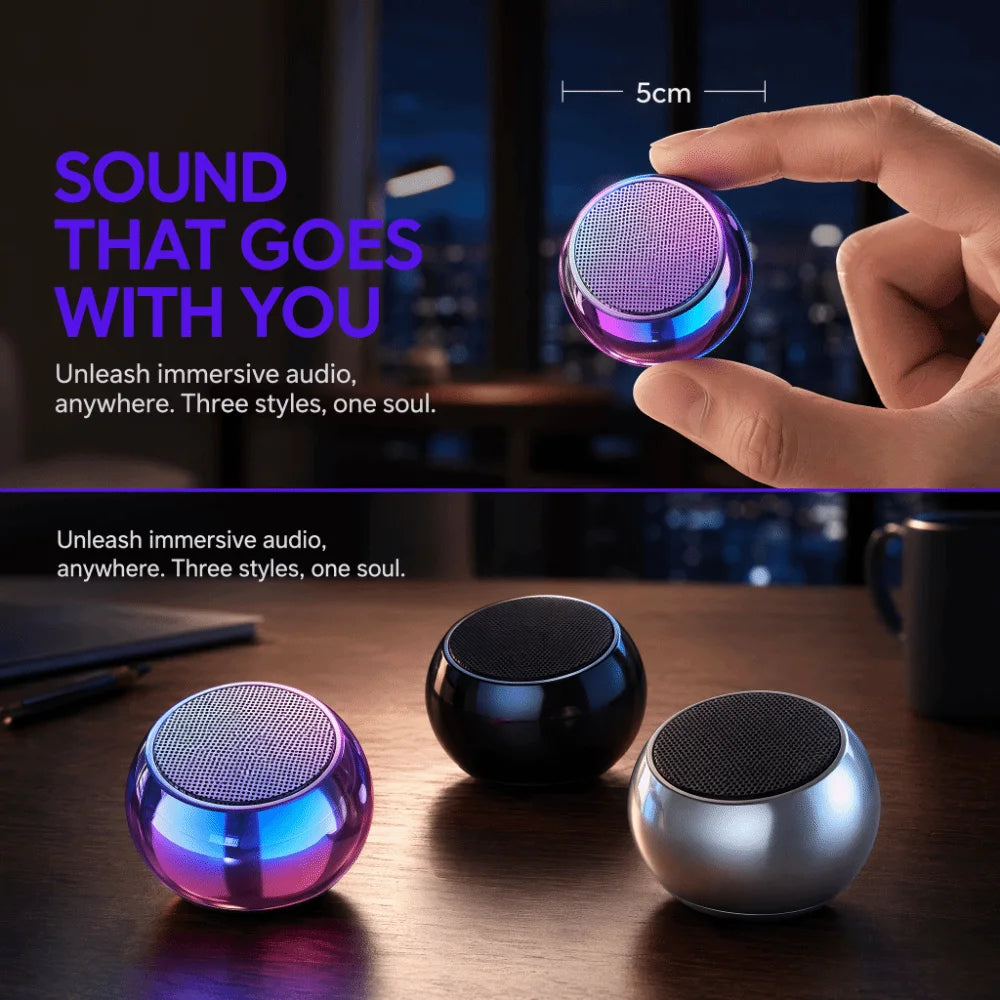 Metal Portable Bluetooth Speaker – TWS Pairing