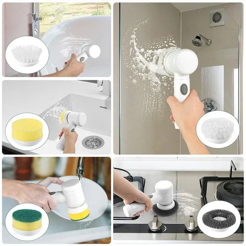 5-in-1 Electric Spin Scrubber for Bathroom