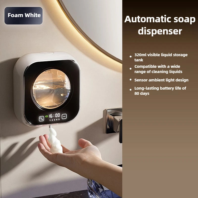 Touchless Foam Soap Dispenser with Temperature Display