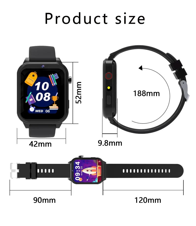 Smartwatch Children's Games Watch 1.83 Inch Display Screen Sleep Monitor Camera Alarm Clock Kids Bracelet for Boys Girls Gifts