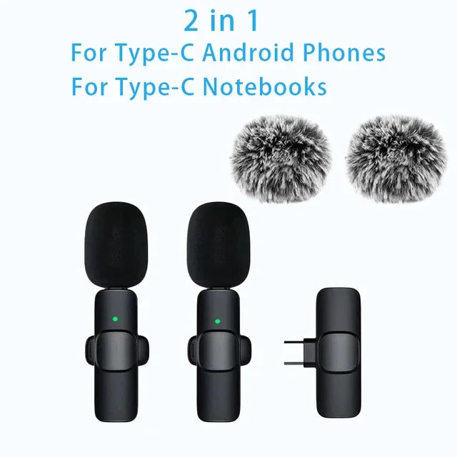Mini Wireless Lapel Microphone for iPhone, iPad & Android