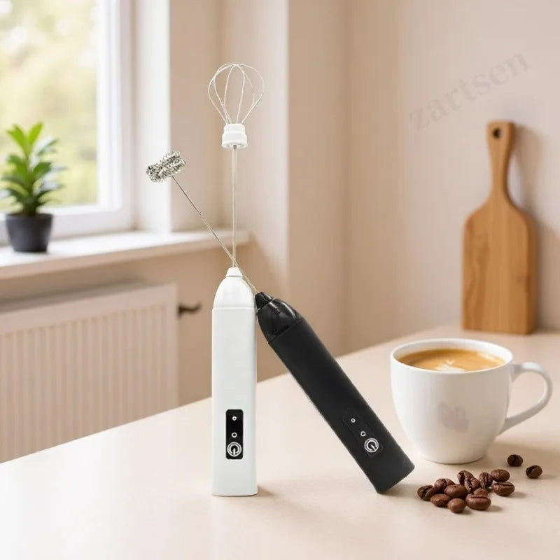 2-in-1 Rechargeable Milk Frother & Mini Whisk