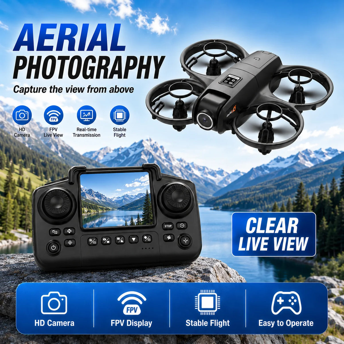 LY3 Drone with Dual Camera & 50X Zoom