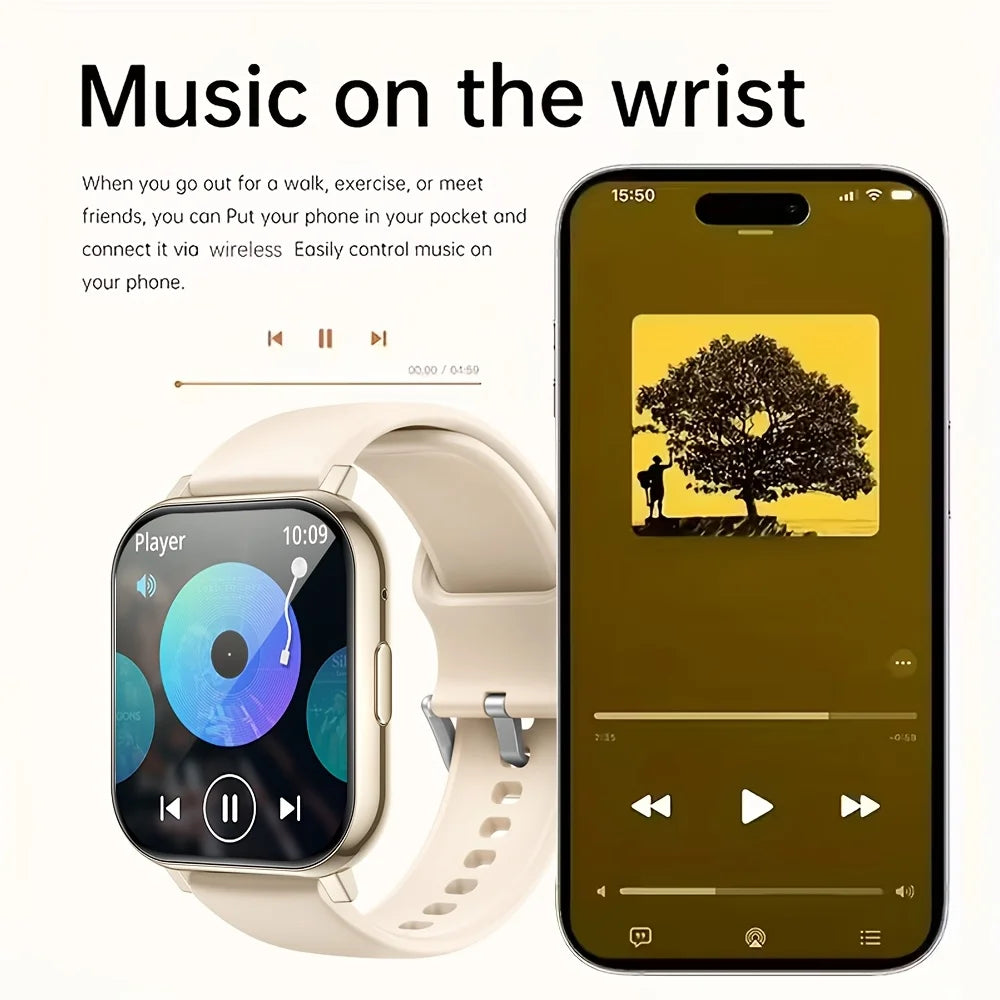 Smart Watch, 1.83-Inch Touch Screen, with Call/Message Reminders, Multi-Dial/Multi-Sports Modes/Pedometer/Activity Tracking