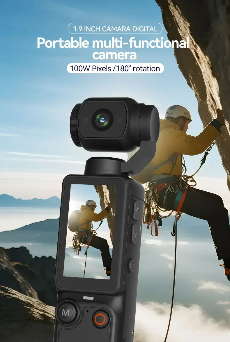 4K Pocket Action Camera with 3-Axis Gimbal