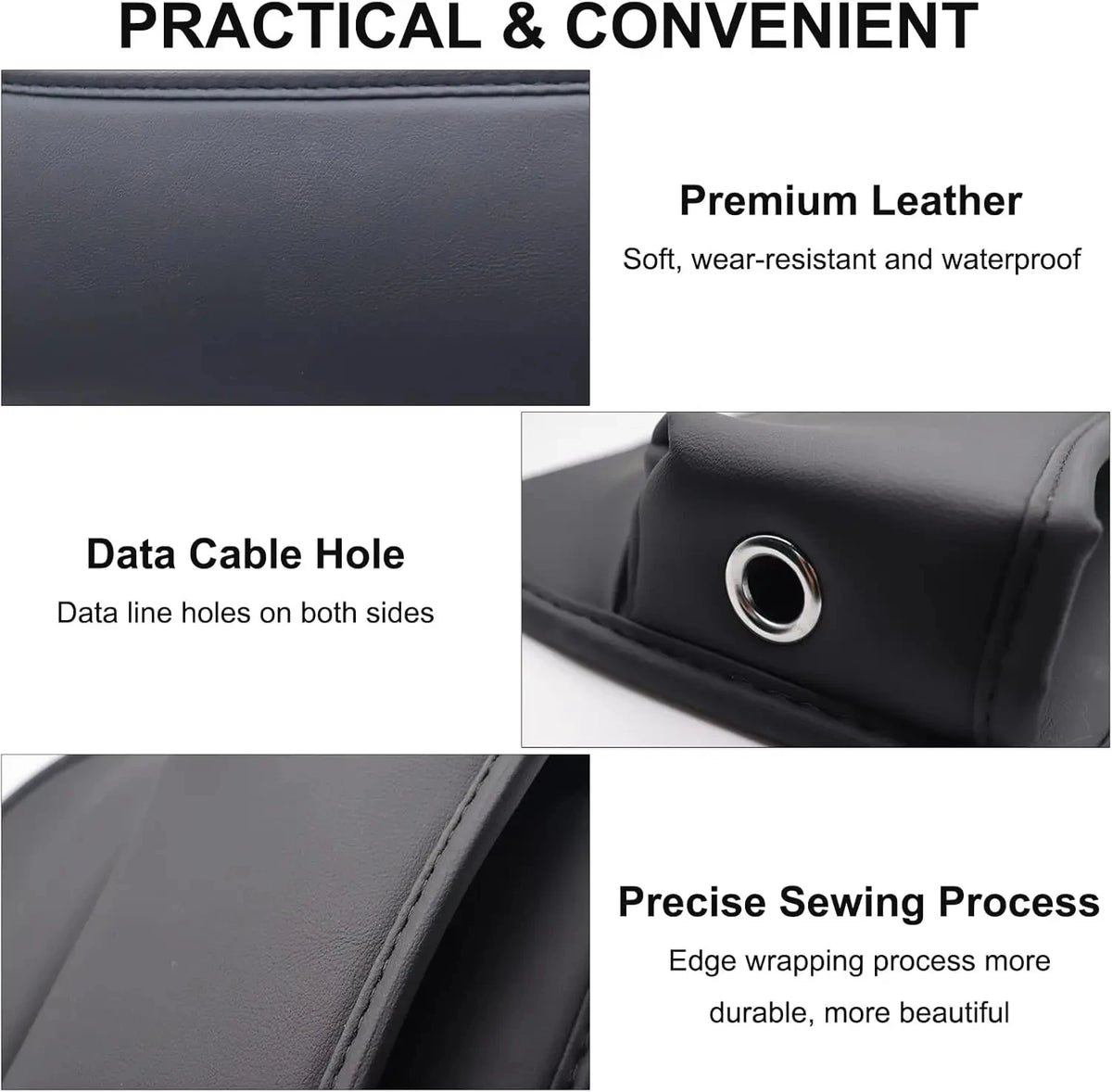 PU Leather Car Seat Gap Storage Box