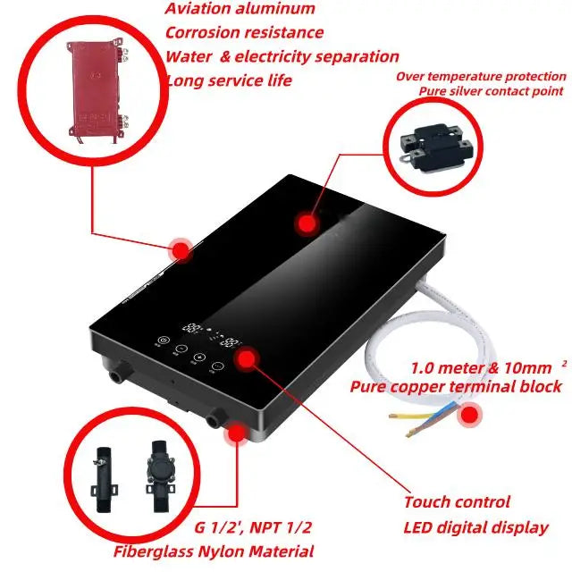 Smart Electric Water Heater with LED Display