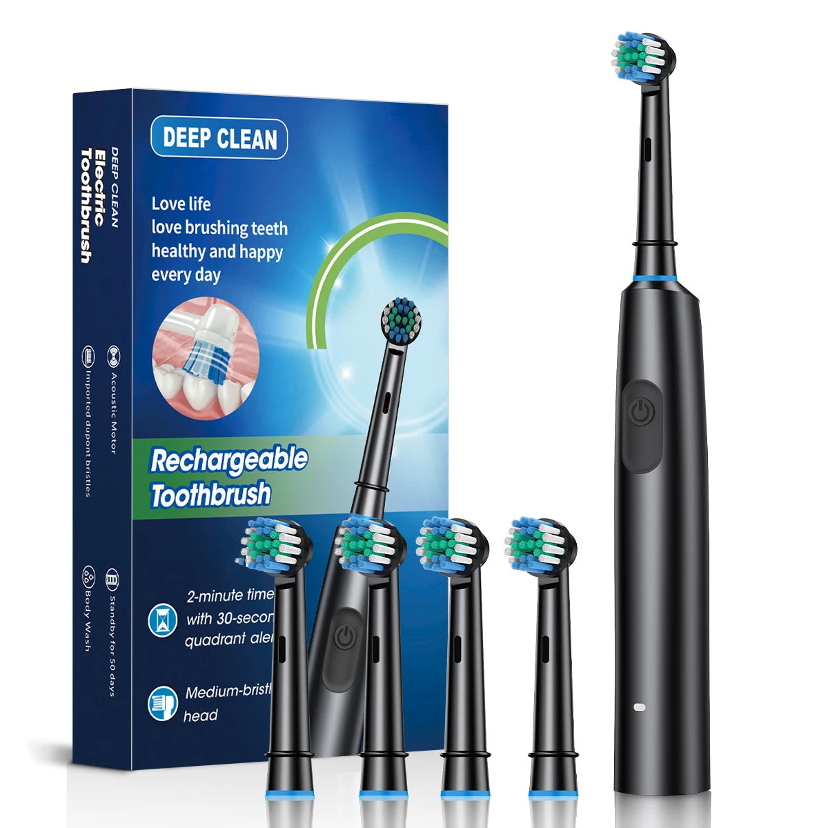 Rechargeable Electric Toothbrush – 5 Modes