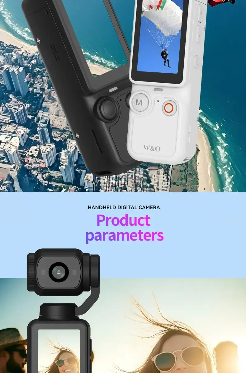 4K Pocket Action Camera with 3-Axis Gimbal