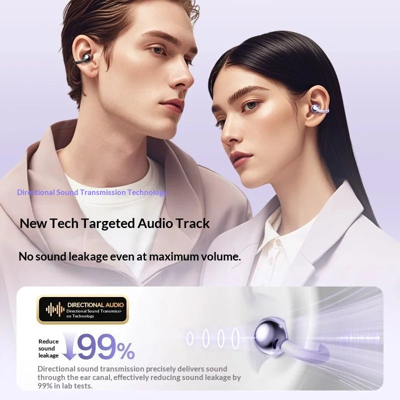 Wireless Bluetooth Earbuds Clip-on Earphones Premium Sound Quality Long Battery Life Perfect for Sports Headphones With Mic